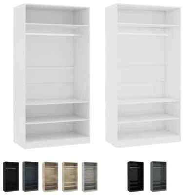 vidaXL Kleiderschrank Regal Kleiderständer Schrank Garderobe offen weiß Schwarz - Bild 1 von 4