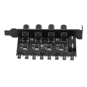 Cooling Fan Speed Controller PC 8 Channels Fan Hub With 4 Adjustable Knob 3PIN - Afbeelding 1 van 22