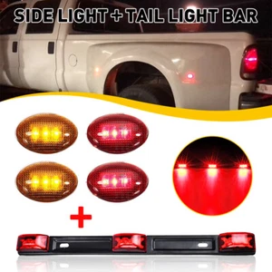 4x Dually Fender Side Marker LED Light+1x ID Bar Light for 99-10 Ford F350 F450 - Picture 1 of 20