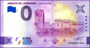 UEWN / ABBAYE DE LAGRASSE / BILLET 0 € / NULL EURO-SCHEIN / 0 € 2022-1 - Picture 1 of 1
