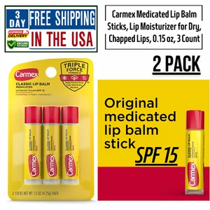 Lip Balm With Spf 15, Lip Balm Sticks, Lip Moisturizer Face for Dry Lips 2 Pack - Picture 1 of 9