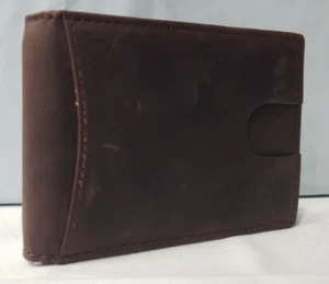 Men's Genuine Leather Wallet Slim-Brown - Picture 1 of 5