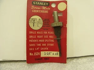 Contradisipador taladro Stanley Screw-Mate 1524 taladro barco constructor de barcos 1 1/4 x # 8 - Imagen 1 de 2