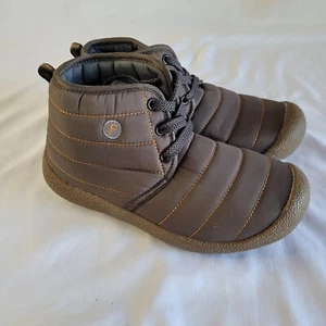 NWOT Kids Snow Boots Brown Winter Warm Outdoor Lightweight Ankle Boots Unisex - Picture 1 of 7