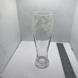 Disney Mickey Mouse Ears Etched Pilsner Beer Glass 8 1/4 " 10-1036D - Picture 1 of 6