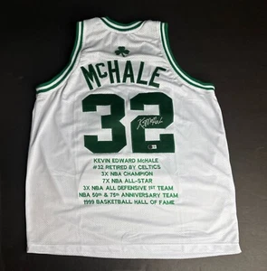 Kevin Michael Signed Custom Boston Celtics Jersey W Career Stats BAS 1W395917 - Picture 1 of 3