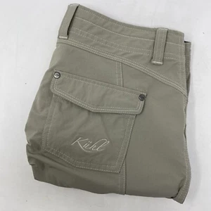 Kuhl Women's 6 Beige Drawstring Outdoor Hiking Camping Cargo Shorts - Picture 1 of 6