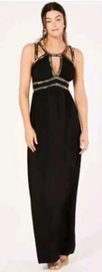 Guess Maxi Black Dress Drew NWT sz 2 - Picture 1 of 9