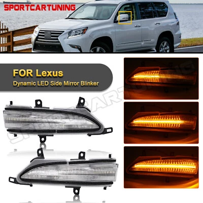 Sequential LED Side Mirror Turn Signal Light For 2010-up Lexus GX460 13-up LX570 - Image 1 of 4