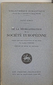 DE LA REORGANISATION DE LA SOCIETE EUROPEENNE. SAINT-SIMON - Picture 1 of 1