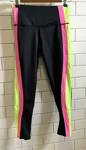 Veronica Beard x Bandier Womens Ankle Leggings Block Print Blk/Neon Small - Picture 1 of 6