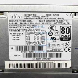 Fujitsu W530 W550 S26113-E567-V50-02 DPS-500XB A 500W Zasilacz serwerowy - Zdjęcie 1 z 2