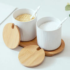 Nordic Ceramic Seasoning Jar with Lid Spoon Seasoning Pot Shaker Sugar Bottle