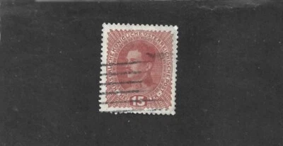 Austria 1917 Franz Josef 15h Dull Red  Single Used - Image 1 of 2