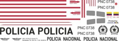 Decalcomania 79 Bell UH-1H Policia Nacional PNC0738 - Bild 1 von 2