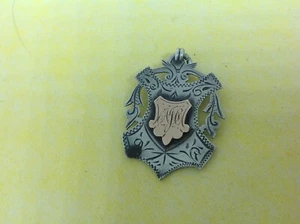 COLGANTE DE ORO Y PLATA ESTERLINA DE 9 QUILATES 1900,s - Imagen 1 de 4