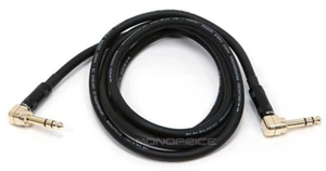 6 FOOT Audio Cable - 1/4 Inch Right Angle (90 Degree) Male to Male (Guitar Amp) - Picture 1 of 2