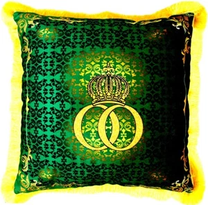 Harald Glööckler Luxus Deko Kissen Pompöös by Casa Padrino Barock Grün Gold - Bild 1 von 2