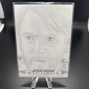 Topps Star Wars Masterwork Sketch Card 1/1 Obi-Wan Kenobi with Artist Autograph - Picture 1 of 2