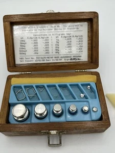 Mettler Weight Standards Set #48 (10mg to 500mg/1g To 80g) With Wooden Case - Picture 1 of 6