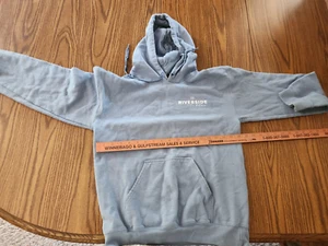 Glidan Steel Blue Hoodie Sweatshirt, Youth Small "Riverside Stable" - Picture 1 of 6