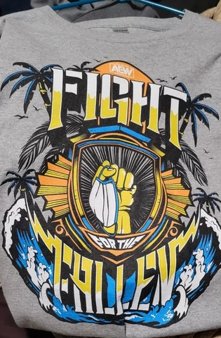 AEW All Elite Wrestling T-shirt Fight for the Fallen 3 XL  gray Cover