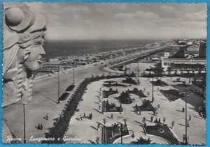 Rimini Lungomare e Giardini 1955 FG postcard vintage postcard postcards MA2287 - Picture 1 of 2