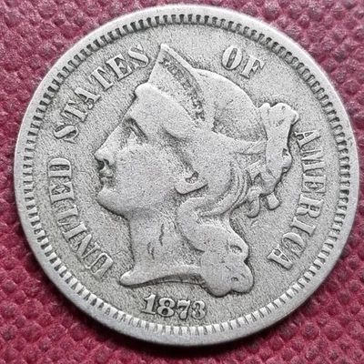 1873 Three Cent Piece Nickel 3c Better Grade #96848 - Image 1 of 2