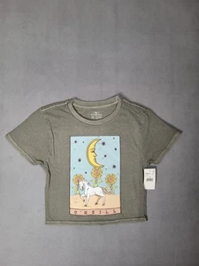 O'NEILL Womens Cropped Smoked Pearl Luna Tshirt Size XSMALL Top - Picture 1 of 8