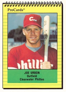 Joe Urbon 1991 ProCards 1636 Clearwater Phillies Baseball Card - Picture 1 of 2