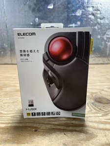 ELECOM HUGE Trackball Mouse, 2.4GHz Wireless, Finger Control, 8-Button M-HT1DRBK - Photo 1/10