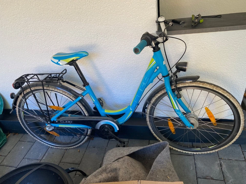 Cube Kid 240 Street *** 24 Zoll *** Kinder Jugend Mädchen Fahrrad *** blue/lime - Bild 1 von 4
