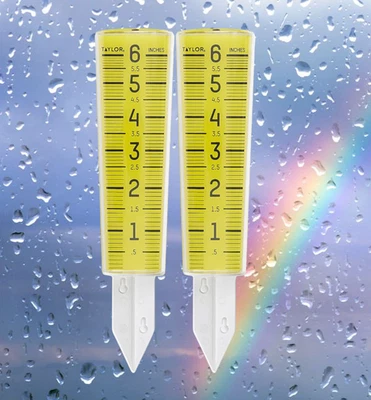 PACK 2 TAYLOR 2702 VISTA CLARA 6" capacidad INDICADOR DE LLUVIA 12-1/2" largo 6234884 12z Foto 1 de 4