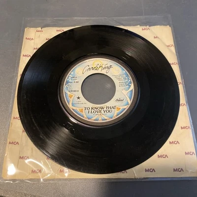 Carole King: Hard Rock Cafe / To Know That I Love You 45rpm Vinyl Record 7” - Image 1 of 3