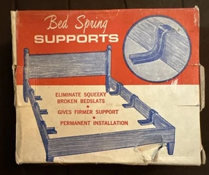 De colección J. H. Smith Co Madera Cama Riel Caja Resorte Soportes Hardware Nuevo de Lote Antiguo - Imagen 1 de 3