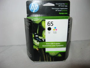 Original HP 65 Standard schwarz & dreifarbig Tintenpatronen 2er-Pack Ablaufdatum Feb 2025 - Bild 1 von 3