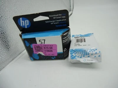 Genuine HP 57 Tri-Color Ink Cartridge  Open Box Ink Sealed Exp 3-2025 (BE) - Image 1 of 3