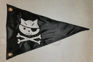 12"x 18" Triangle Cat N Bones Safety Flag ATV UTV Bicycle Recumbent Trike Jeep - Picture 1 of 5