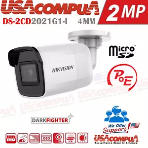Hikvision 2MP DarkFighter IR WDR DS-2CD2021G1-I 4MM IP Bullet Camera H.265+ PoE - Picture 1 of 7