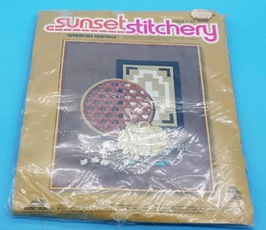 Sunset Stitchery Crewel Embroidery Kit American Heritage Still Life 2287 - Picture 1 of 3