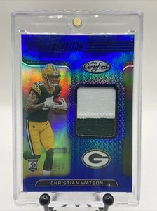 2022 CERTIFIED NEW GENERATION ROOKIE PATCH CHRISTIAN WATSON RC /99 Packers - Picture 1 of 2
