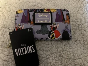 Disney Loungefly Villians All Over Print Kiesel Geldbörse Neu mit Etikett - Bild 1 von 2