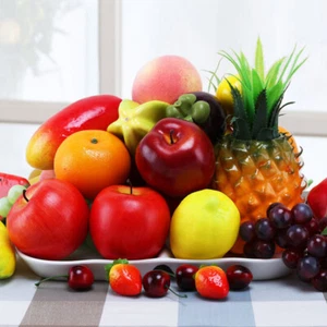 Artificial Fruit Plastic Fruits Realistic Lifelike Props Home Kitchen DIY Decor - Picture 1 of 37