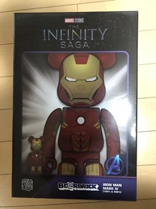 Medicom Toy BE@RBRICK IRON MAN MARK Ⅳ 100％ & 400％ set  bearbrick -New from japan - Picture 1 of 9