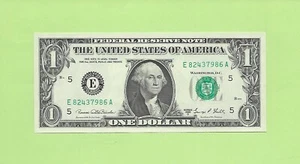 1969D ..UNCIRC $1 E 8243 7986 A .... 1969D $1 E-A NICE NOTE FRN - Picture 1 of 2