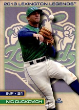 2013 Lexington Legends Brandt 8 Nic Cuckovich Riverside California Baseball Card
