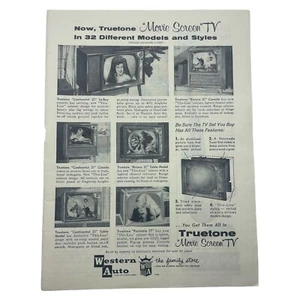 1957 Western Auto Vintage Druck Werbung 8,5x11 Truetone TV - Bild 1 von 4
