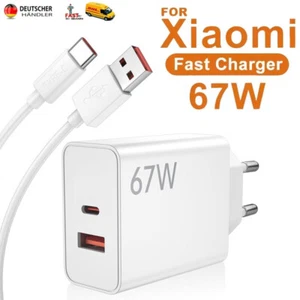 Für Xiaomi 67W Schnell Ladegerät Netzteil 6A USB-C Kabel 15/14/ 13/13 Lite/12S - Zdjęcie 1 z 17
