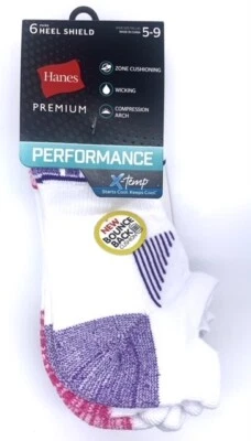 Calcetines para mujer 'Hanes' Xtemp Tab No Show 6 pares zapatos talla 5-9 Foto 1 de 4