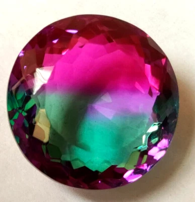 Multi-Color Large Tourmaline 85.40 Ct. Round Cut Loose Gemstone for Halloween - Image 1 of 4